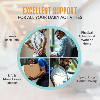 Back Support Brace for Men & Women | Lower Back Pain Relief Support Belt