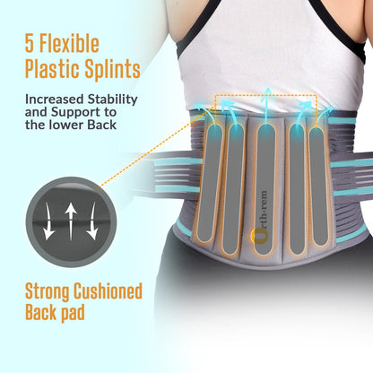 Back Support Brace for Men & Women | Lower Back Pain Relief Support Belt
