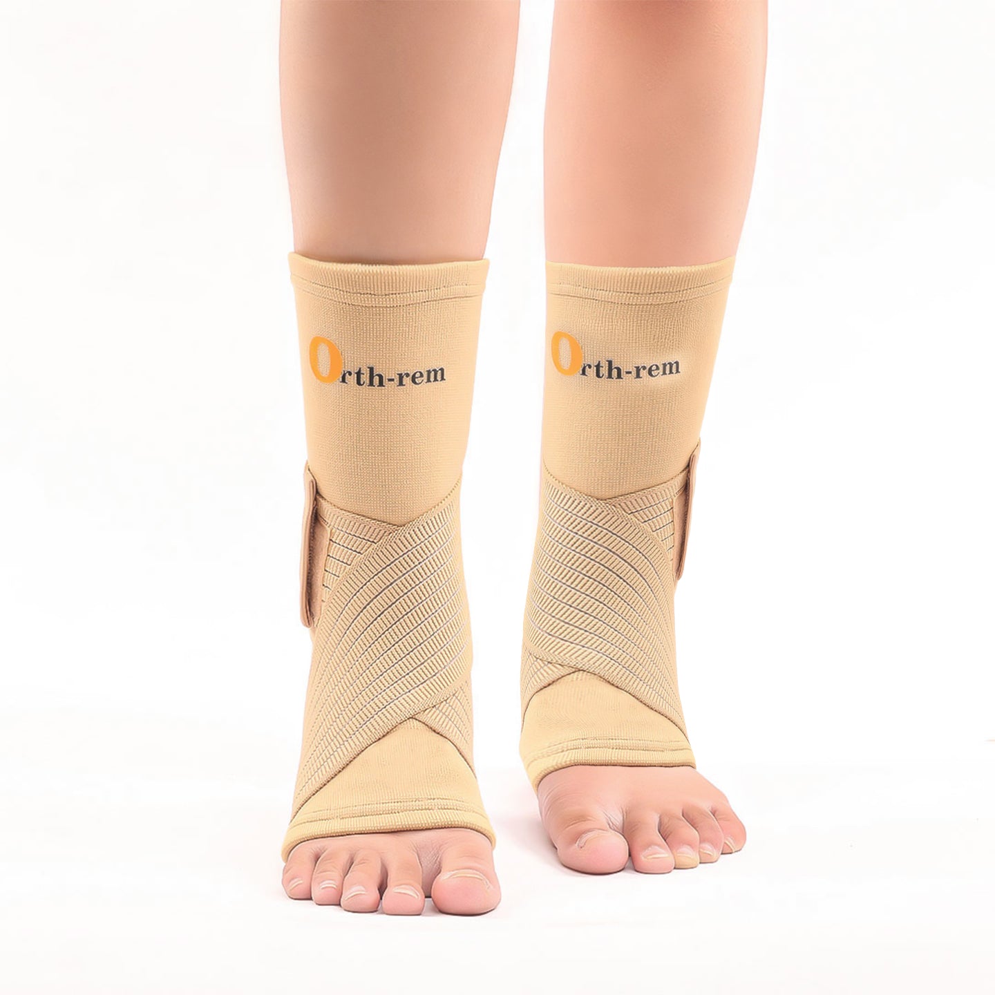 Ankle Brace with Adjustable Wrap | Ankle Support Binder - Pair