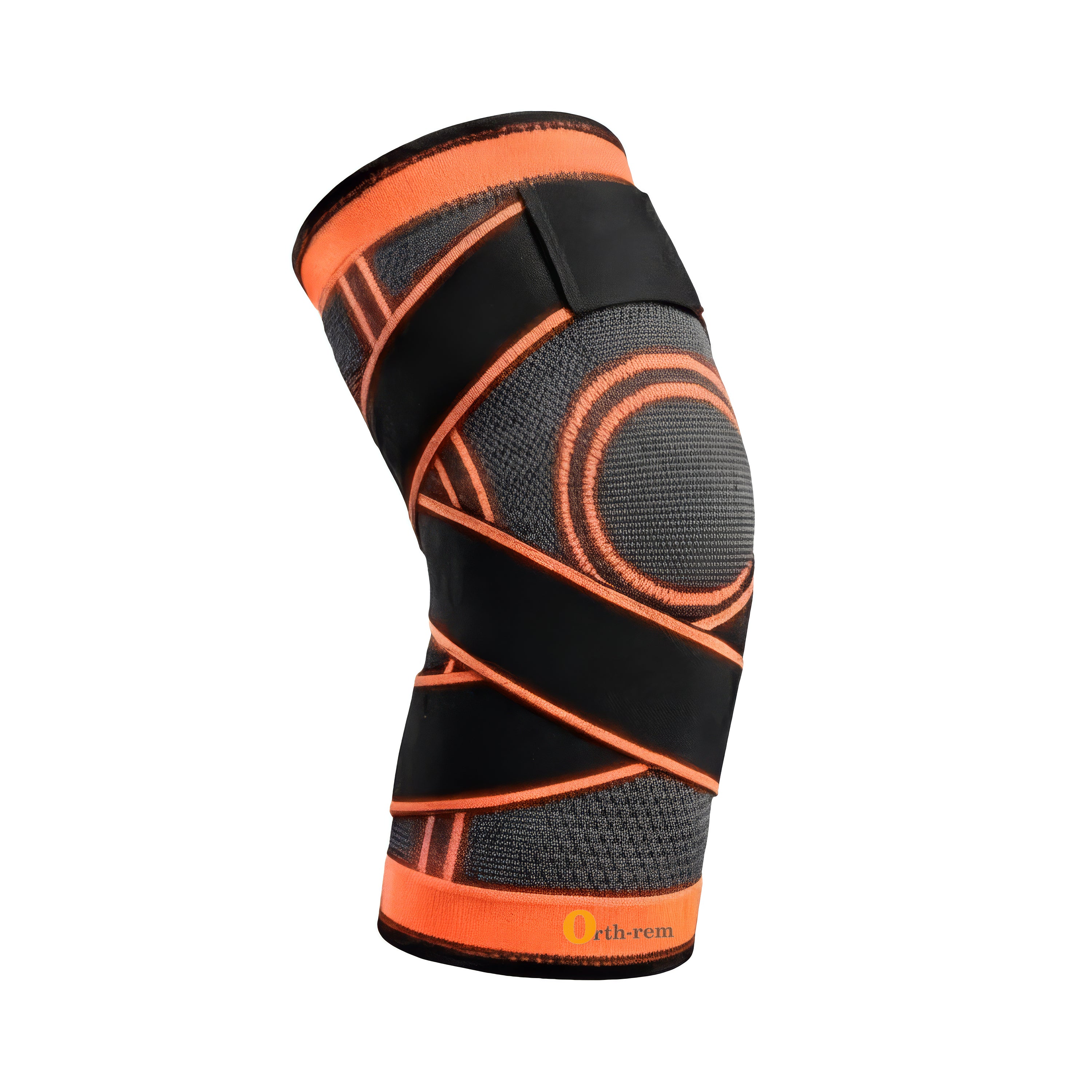 Knee cap sports brace with adjustable wrap